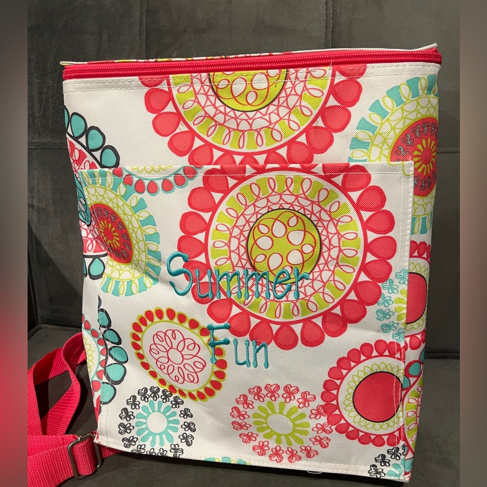 Thirty-One Silver and Red Insulated Cooler